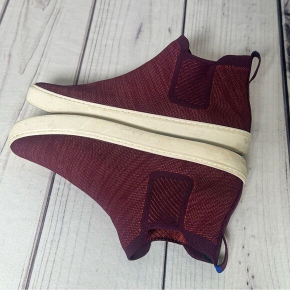 Rothys The Chelsea Sneaker Berry Lattice High Top Comfort Boot Shoes Women Sz 13 - Picture 6 of 10